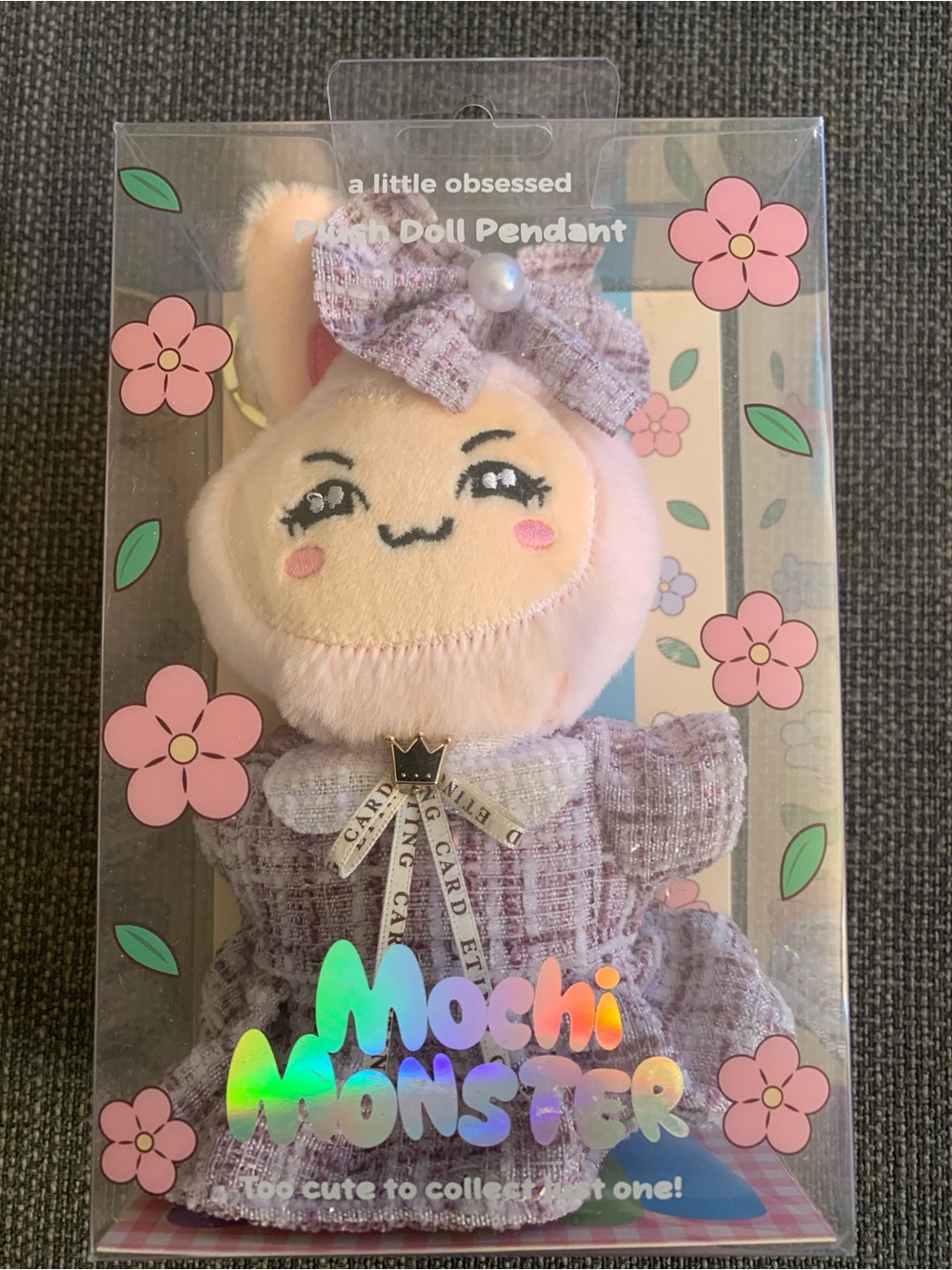 BNIB - Purple Outfit Mochi Monster Keychain